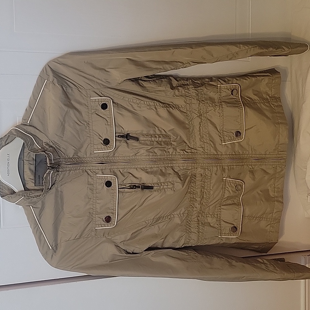 Nordstrom Beige Jacket with White Trim